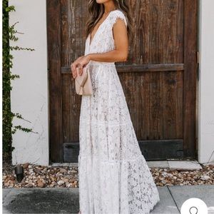 Steadfast Love Lace Wrap Maxi Dress